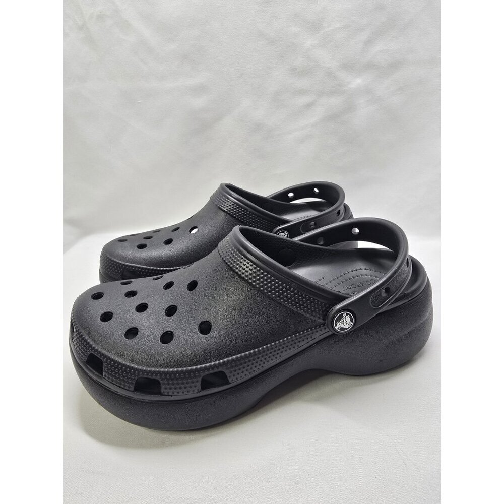 CROCS Black Classic Platform Clog Shoe Size 10